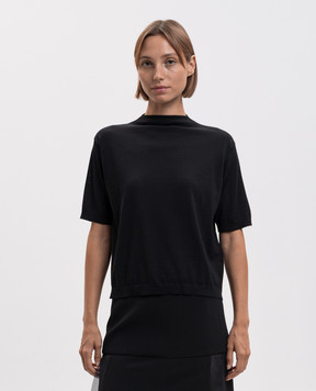 Jil Sander Black wool T-shirt J02GC0158J14857