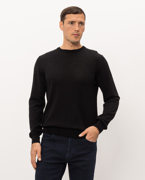 Cashmere&Whiskey Black wool, silk and cashmere jumper 472
