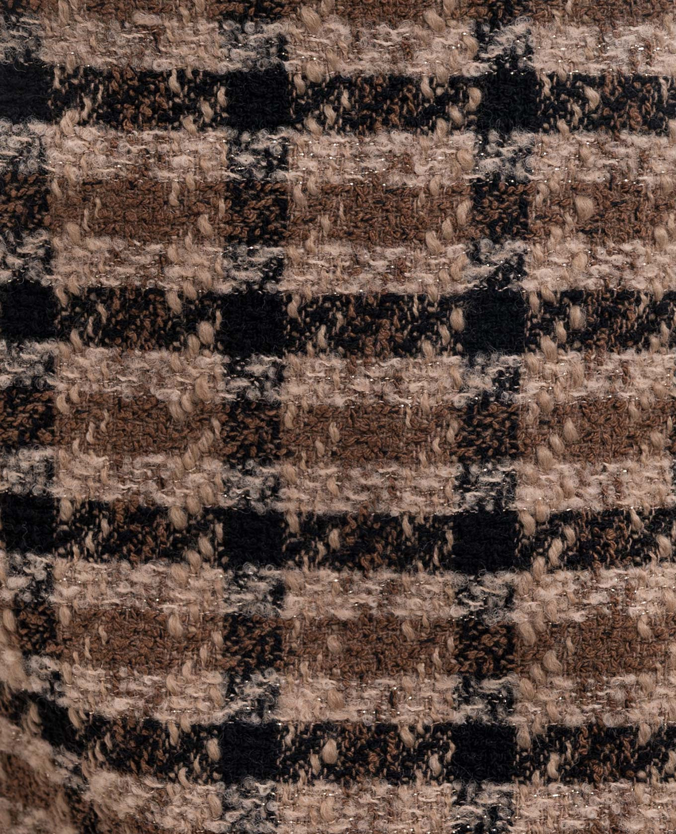 Brown tweed skirt with checked wool Twinset 5