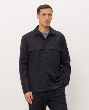 Peserico Blue wool shirt R5223802710