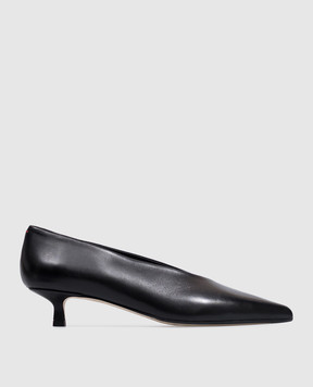 Aeyde Clara black leather shoes PUCROP35KT0122800007