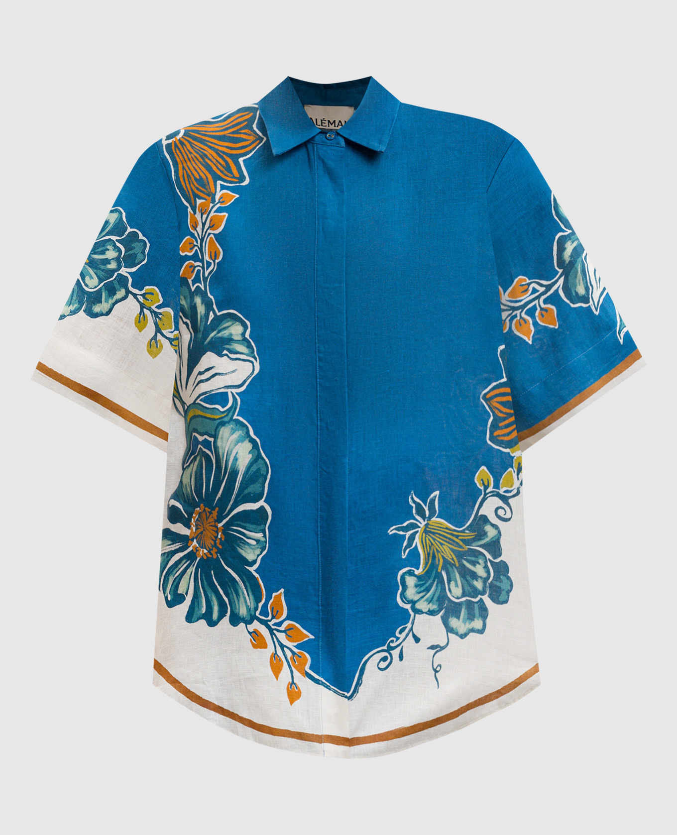 Camicia di lino blu Luda