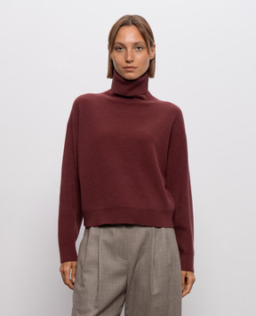 Brunello Cucinelli Burgundy sweater made of wool, cashmere and silk M16129313P