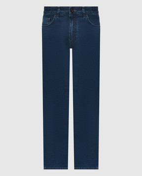 Stefano Ricci Blue jeans with textured logo MST61B2011T0047