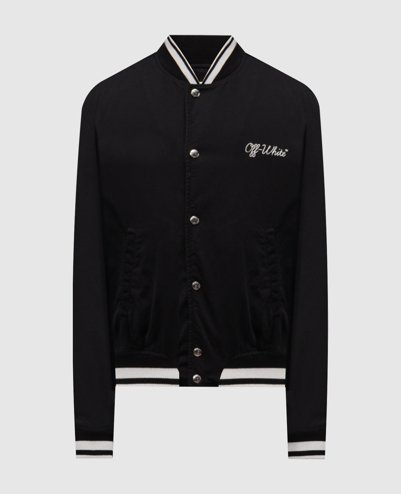 Black bomber jacket with logo Off-White