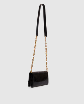 Balmain Black glossy reptile leather Shuffle clutch HN1ON259LELP