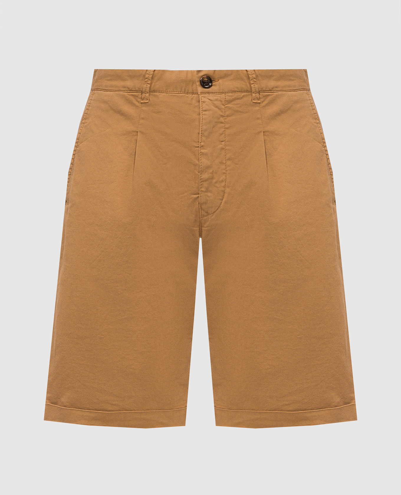 ALICUDI brown shorts with lapels MooRER