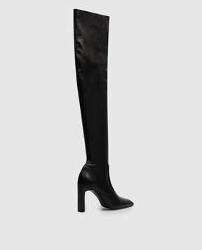 Toteme Black leather over-the-knee boots 254WAS0262LE0193