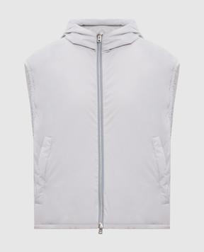 Herno Gray hooded vest GI000361D12431SZ