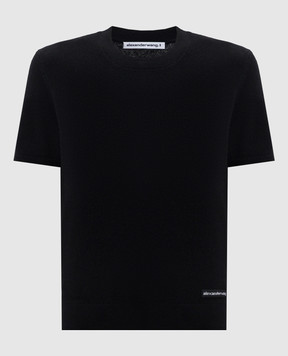 Alexander Wang Black wool top with logo 4KC1261114