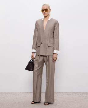 Victoria Beckham Brown wool pants 1226WTR007113A