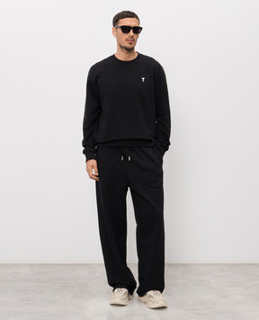 Ami Paris Black Ami de Coeur sweatshirt HSW763730