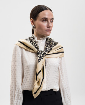 Valentino Beige silk scarf Toute La V 8W2EI114SHT