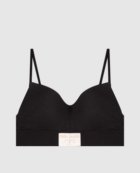 Palm Angels Black bodice with logo patch PLA1UWTP08SI