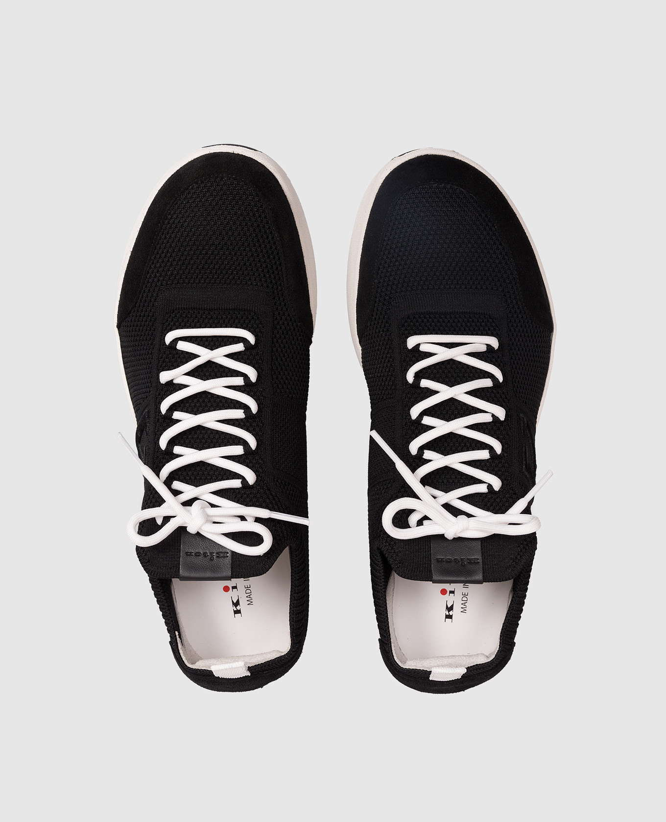 Black sneakers with monogram embroidery Kiton 4