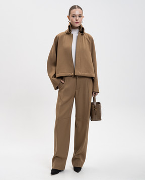 Victoria Beckham Brown wool pants 1425WTR006632C