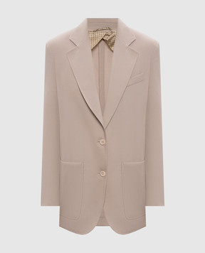 Max Mara Beige AFFARI wool and silk jacket MXMAFFARI