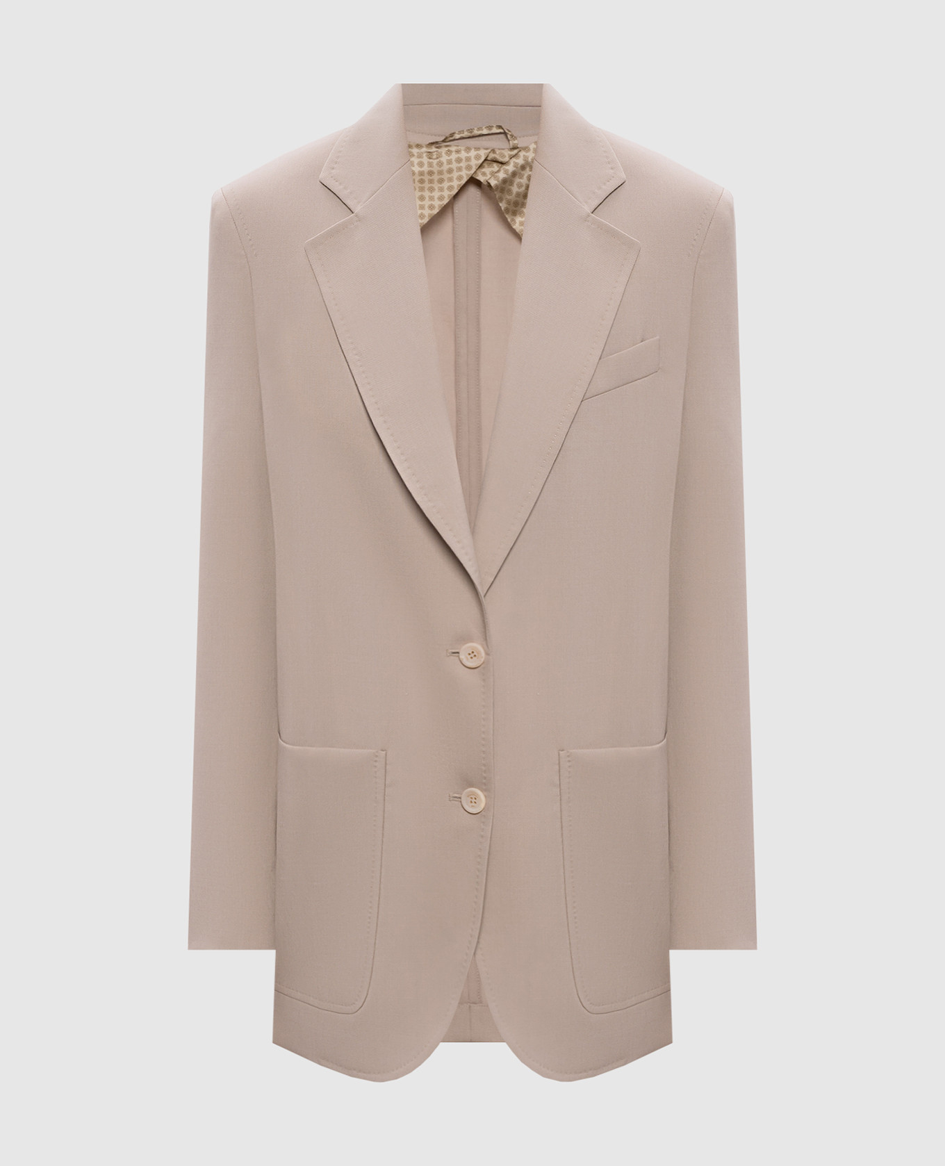 Veste beige AFFARI en laine et soie