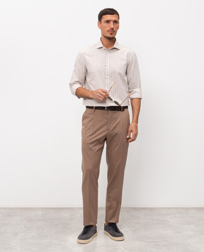 Peserico Brown wool pants R54274D08274