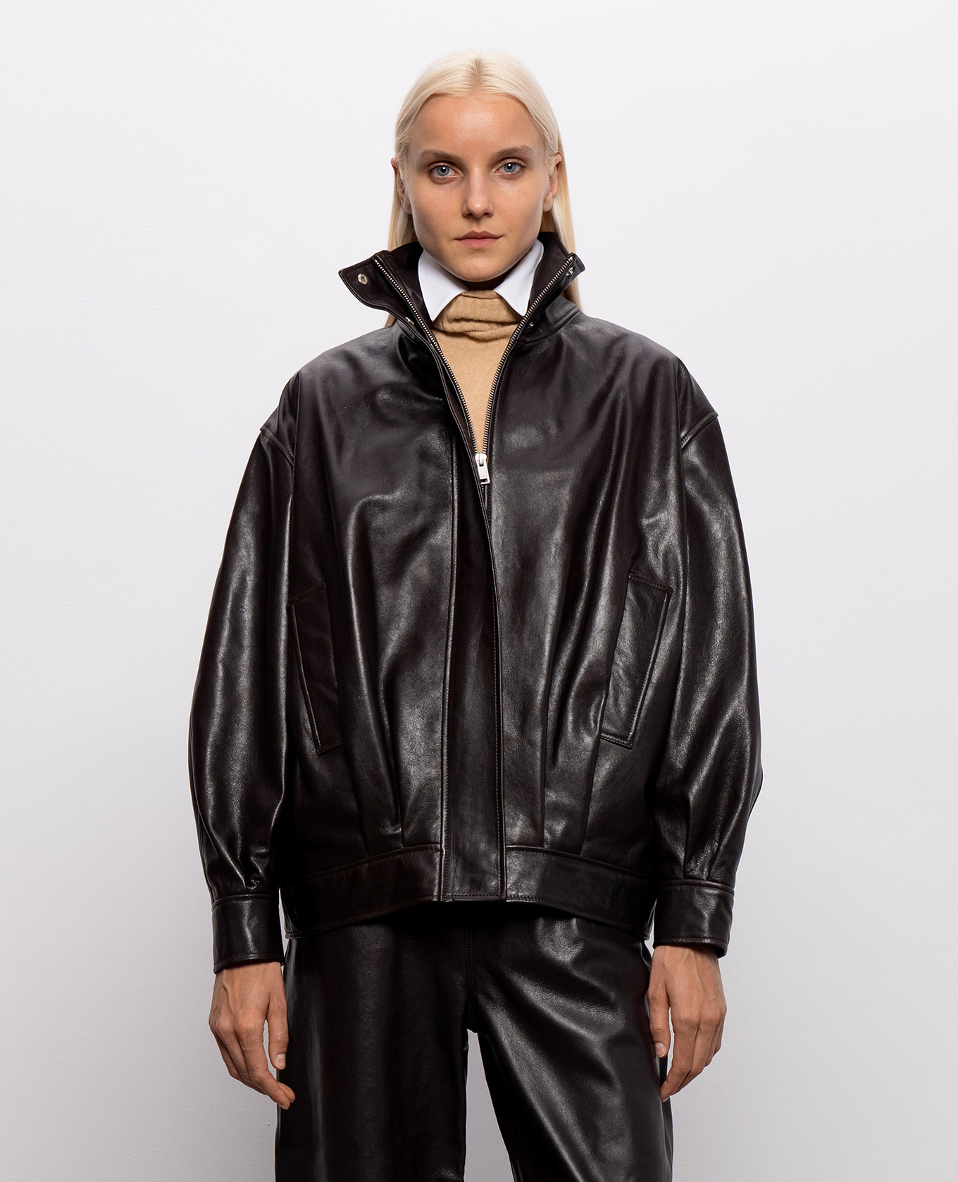 Brown leather jacket Paula ARMA 3
