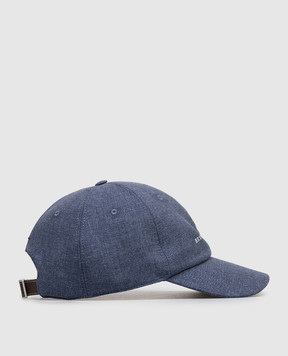 Brunello Cucinelli Blue linen cap MR4999850