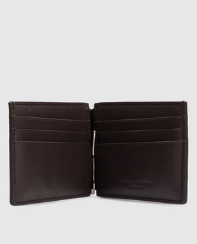 Brunello Cucinelli Brown wallet with embossed logo bill clip MWZNBU440