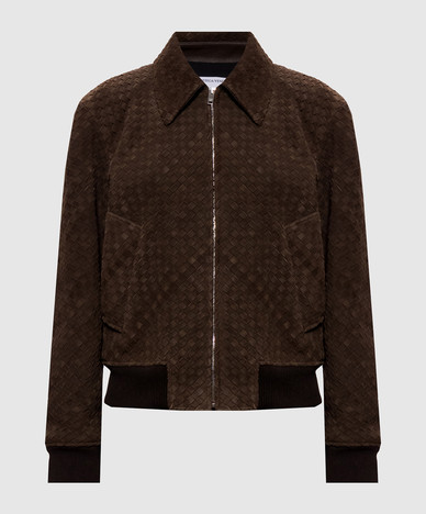 Braune Wildlederjacke