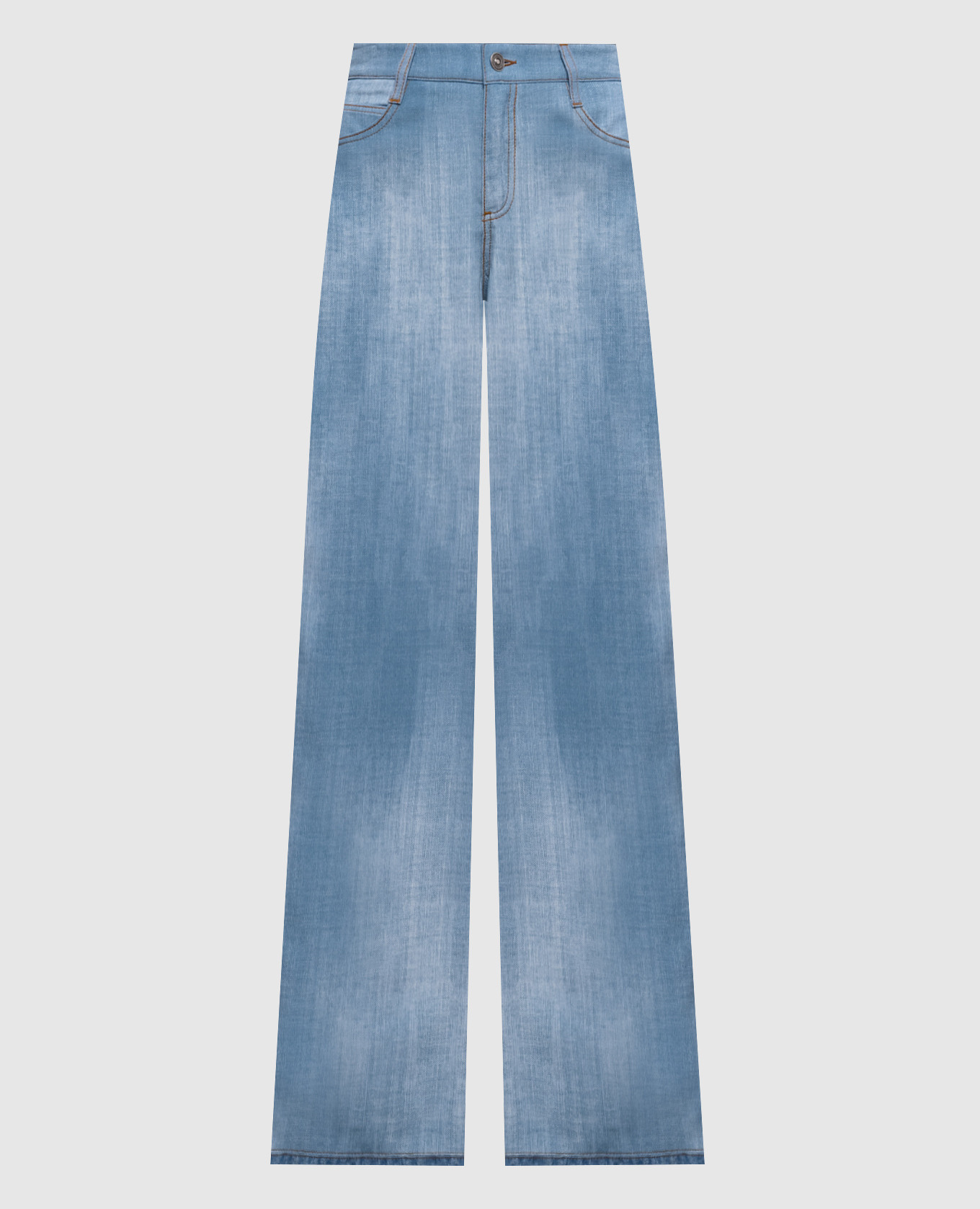 

Blue pants with denim print Ermanno Scervino, Light blue