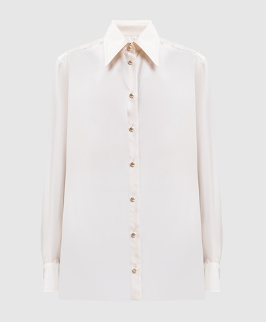 Beige silk blouse
