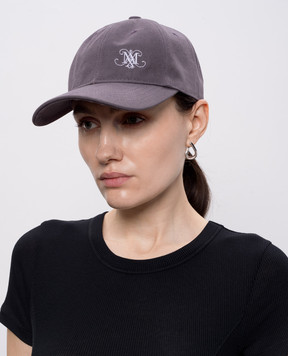 Max & Co Purple hemp cap with monogram embroidery MCABASEBALL