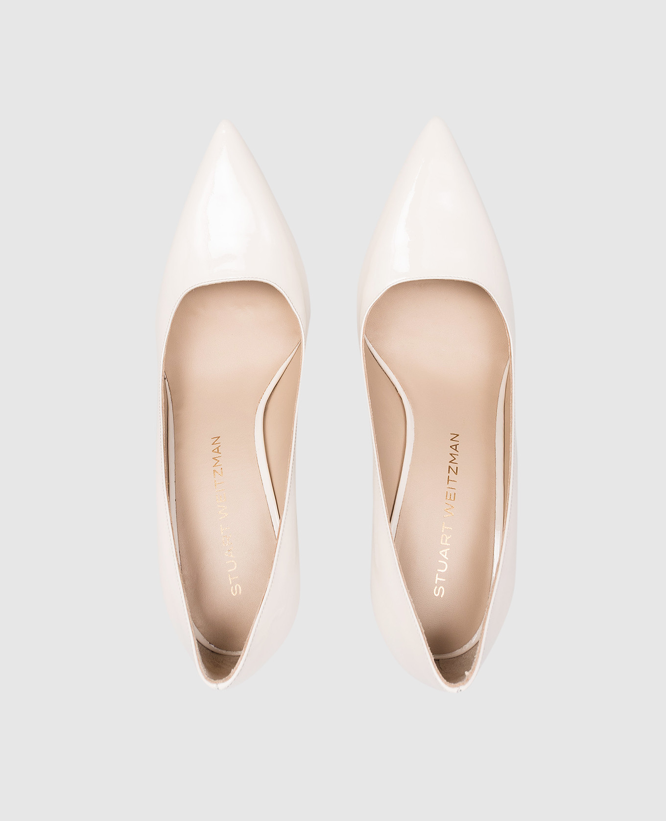 Stuart white patent leather shoes Stuart Weitzman 4