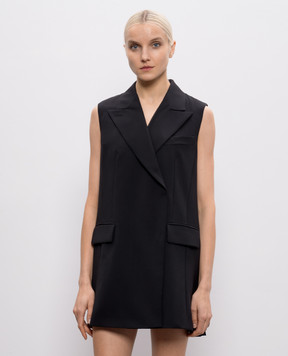 Max Mara Sportmax Black ALBERO vest with wool SPXALBERO