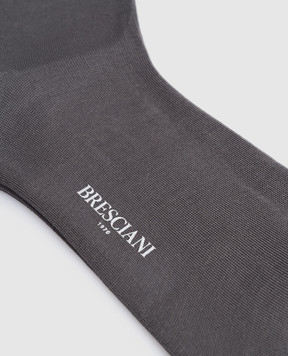 Bresciani Gray socks with silk MC062UN0006BR