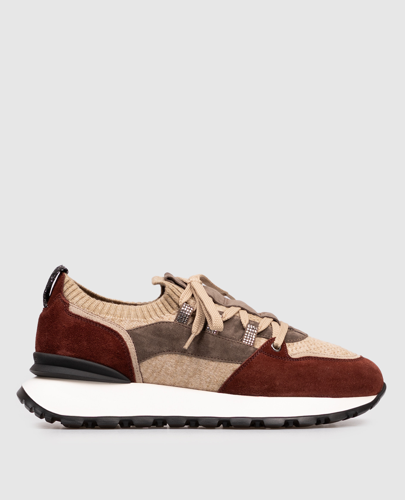 

Brown combination sneakers with crystals Doucal's