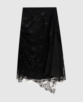 Marc Le Bihan Black skirt with sequins and beads 25307