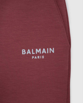 Balmain Children's burgundy joggers BZ6I60Z3728610