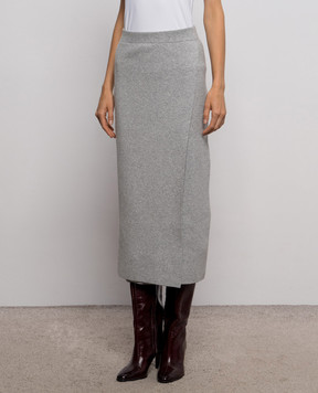 Twinset Gray midi skirt 262LI3ACC