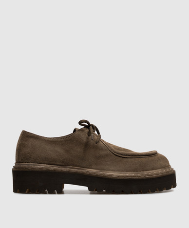 Blossom brown suede derby shoes