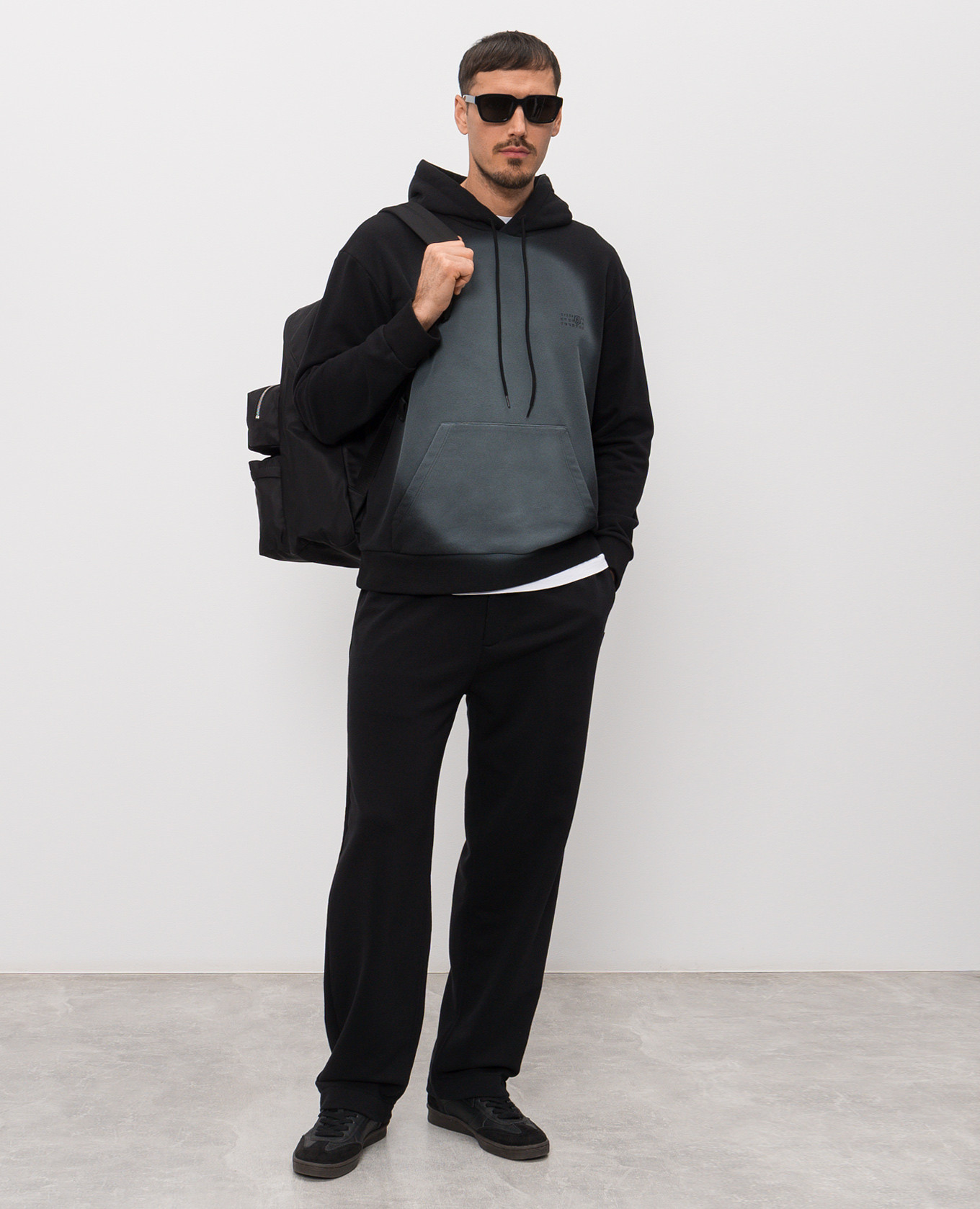 

Black hoodie with branded print Maison Margiela MM6