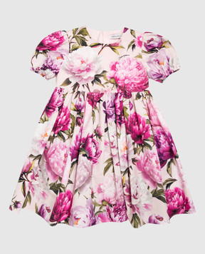 Dolce&Gabbana Children's pink dress with floral print L23DP2G7QZX