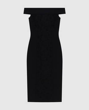 Alexander McQueen Black dress with open shoulders 870413Q1BG2