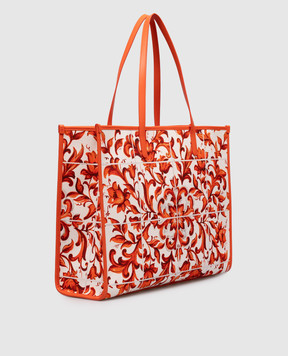 Dolce&Gabbana Orange printed tote bag BB2274AP026