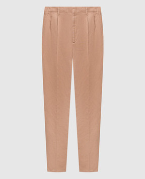 Brunello Cucinelli Beige linen pants MP44DS2440