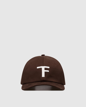 Tom Ford Brown cap with monogram embroidery MH005TCN061G