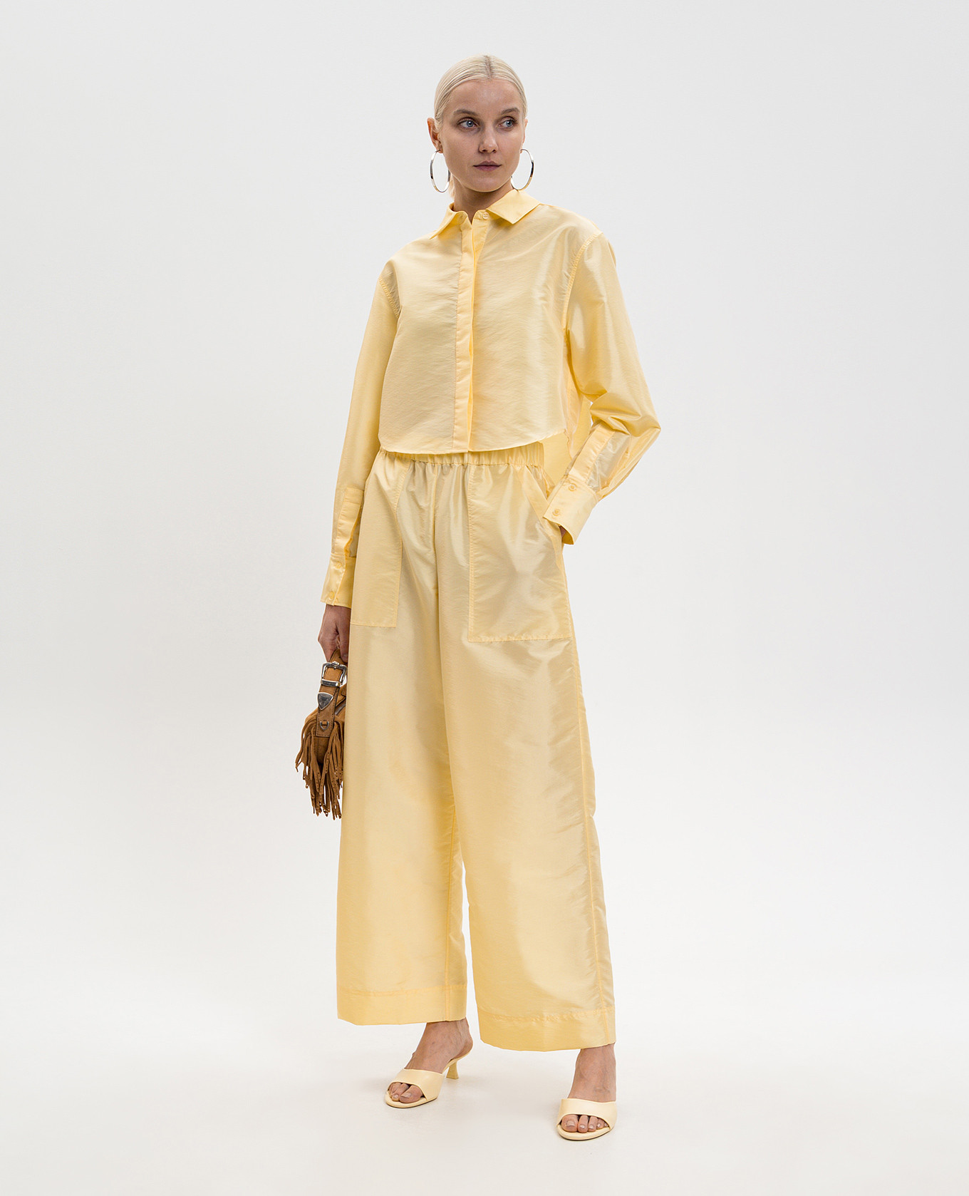 

Yellow Arden Taffeta Pull On Pants Simkhai