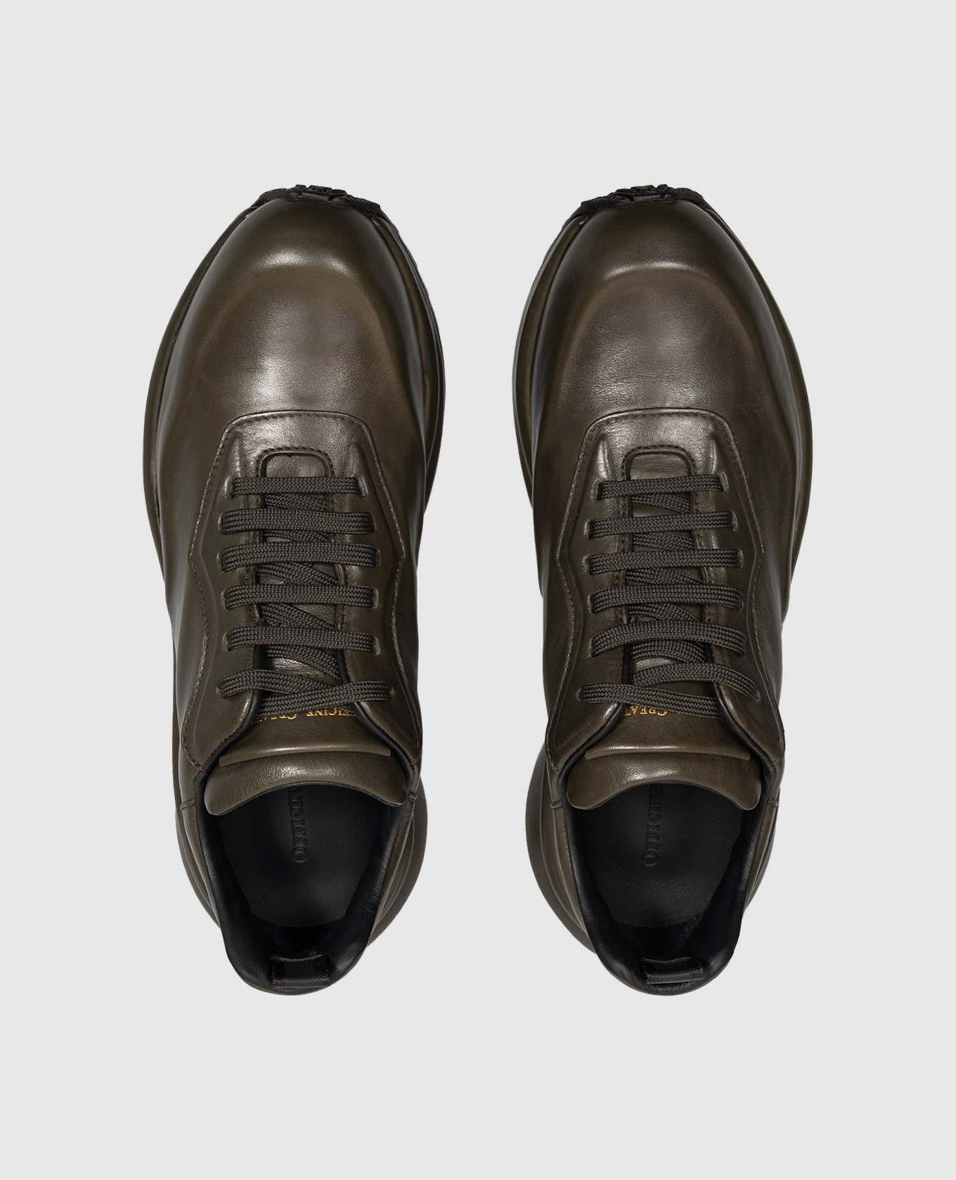 AXIS khaki leather sneakers Officine Creative 4