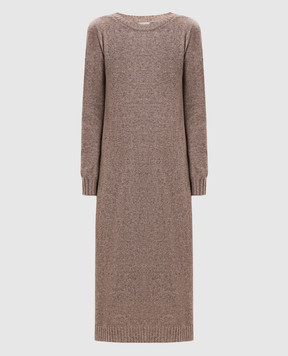 Max Mara Weekend Beige midi dress GOCCIA with wool and silk WKDGOCCIA