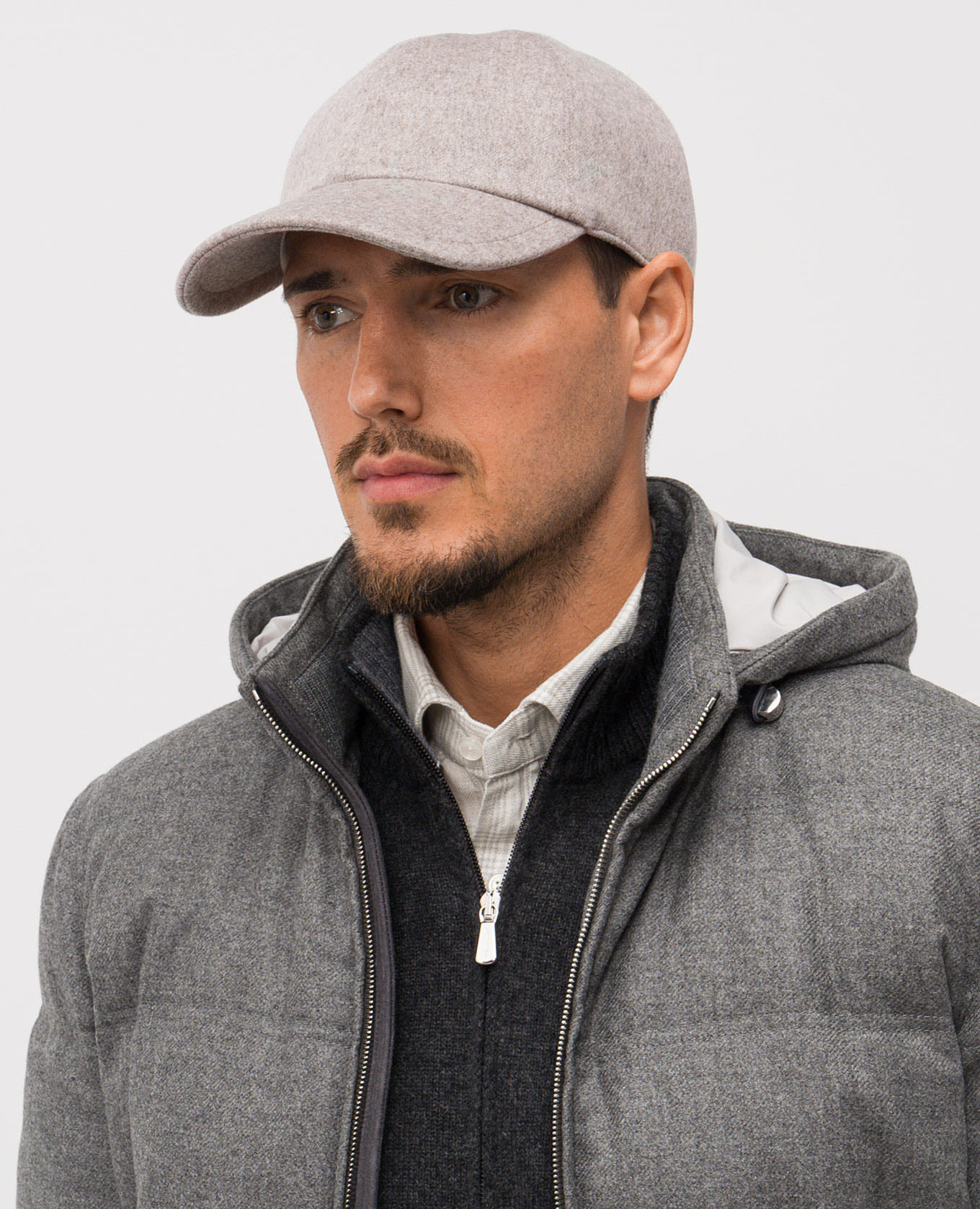 

Gray cashmere cap Enrico Mandelli, Grey