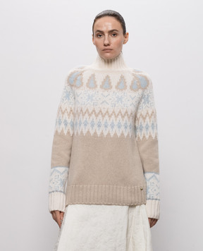 Herno Beige wool and cashmere sweater ML000081D70383