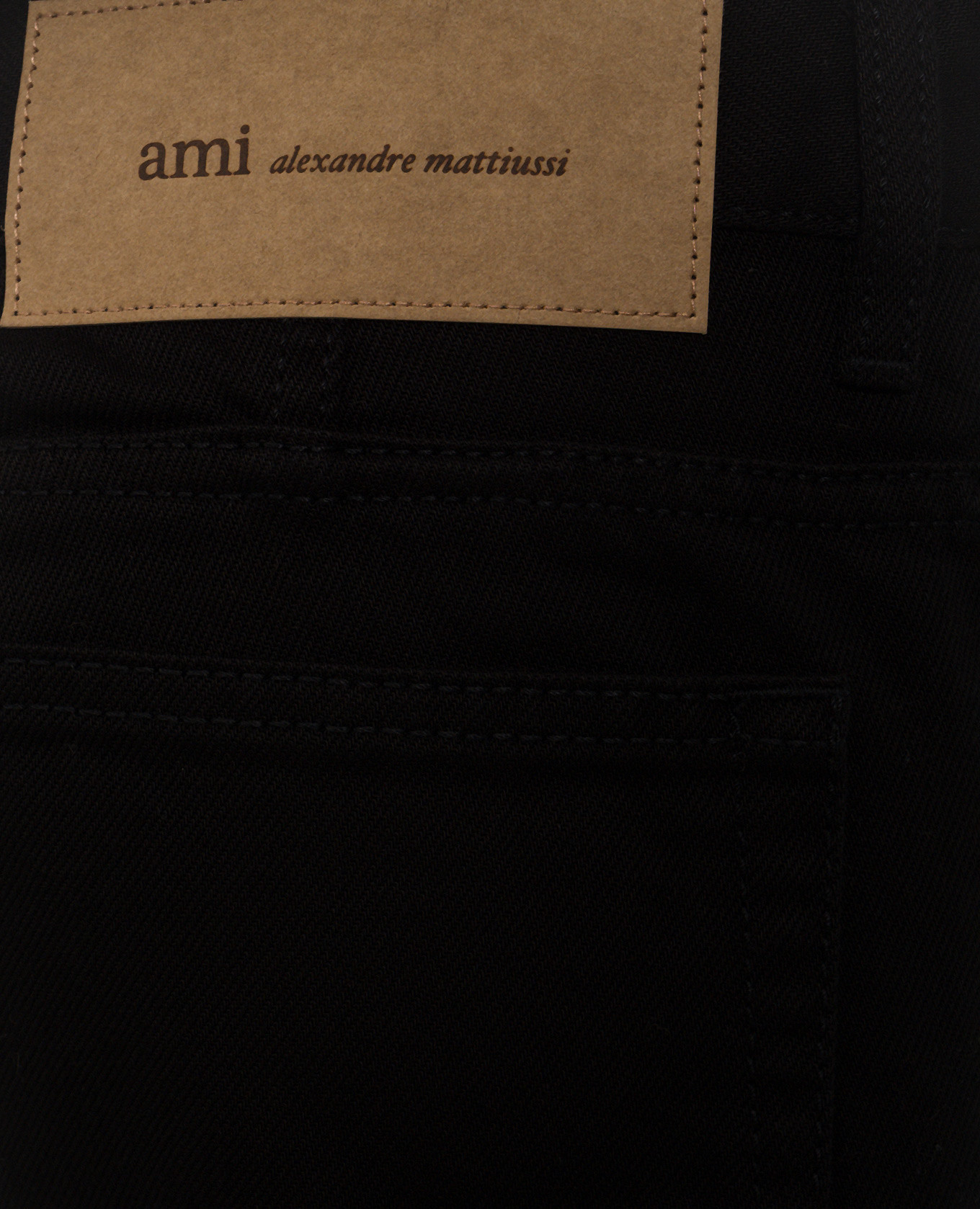 Black jeans with logo patch Ami Paris 5